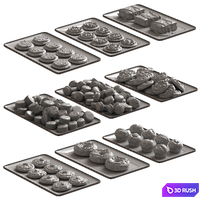 Pastries and cookies 02 3D Model Vray, Corona
