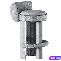 Cove Bar Chair 3D Model Corona