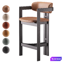 0419 Stool by Gallotti Radice 3D Model Corona