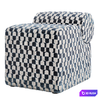 Kelly Wearstler Esfera Ottoman in custom fabrics 3D Model Corona
