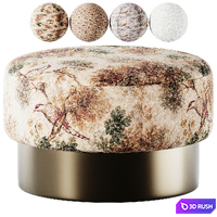 Minotti Sally pouf 3D Model Corona