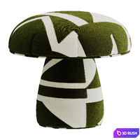 Pouf stool Forsyth Mushroom 3D Model Vray, Corona