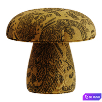 Pouf stool Forsyth Mushroom 3D Model Vray, Corona