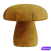 Pouf stool Forsyth Mushroom 3D Model Vray, Corona