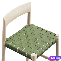 Stax Stool - Bensen with weaving seat 3D Model Corona