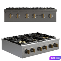 Monogram-36-Professional-Gas-Rangetop-with-6-Burners 3D Model Corona