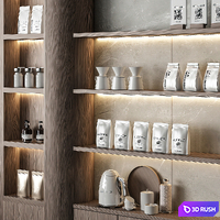 Coffee shop 02 3D Model Vray