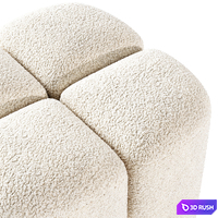 Pouf La Redoute Mariane 3D Model Corona