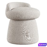 Vela ottoman chair 3D Model Vray, Corona