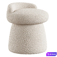 Vela ottoman chair 3D Model Vray, Corona