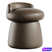 Vela ottoman chair 3D Model Vray, Corona