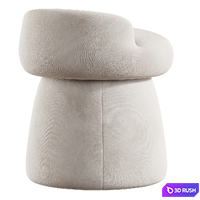 Vela ottoman chair 3D Model Vray, Corona