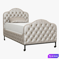 Restoration Hardware Francesca Upholstered Bed 3D Model Vray