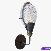 Early Style Quilted Glass Operating Room Light Sconce 3D Model Vray