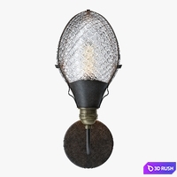 Early Style Quilted Glass Operating Room Light Sconce 3D Model Vray