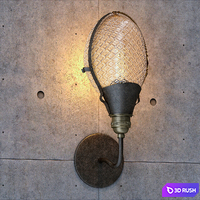 Early Style Quilted Glass Operating Room Light Sconce 3D Model Vray