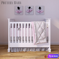Crib Pottery Barn Fiona 3D Model Corona