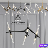 Chandelier Roll and Hill Agnes Chandelier 6 3D Model Vray
