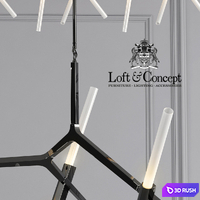 Chandelier Roll and Hill Agnes Chandelier 6 3D Model Vray