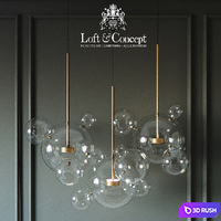Suspension lamps giopato &amp; coombes bolle bls 14l chandelier 3D Model Corona