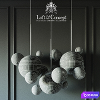 Suspension lamps giopato &amp; coombes bolle bls 14l chandelier 3D Model Corona