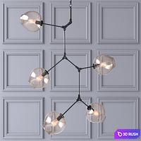Ceiling lamp Branching Bubbles 5 lamps 3D Model Corona