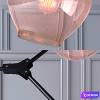Ceiling lamp Branching Bubbles 5 lamps 3D Model Corona