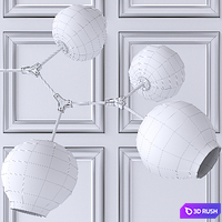 Ceiling lamp Branching Bubbles 5 lamps 3D Model Corona