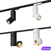 Collection of Modern Track Lights 3D Model Vray