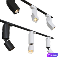 Collection of Modern Track Lights 3D Model Vray