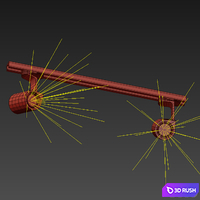 Lamp Wever &amp; Ducre SQUBE on track 3D Model Corona