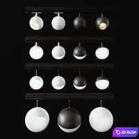 Track Lights 3D Model Corona