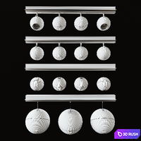 Track Lights 3D Model Corona