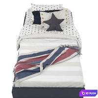 Bed from South Shore Aviron Collection 3D Model Vray