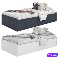 Bed from South Shore Aviron Collection 3D Model Vray
