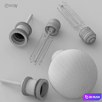 Edison Lamp V.1 Collection 3D Model Vray