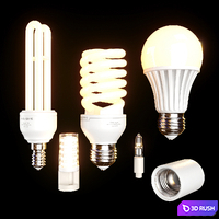 Energy saving lamps set 3D Model Corona