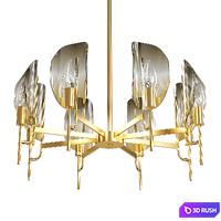 Nordic European LED Pendant Lamp 3D Model Vray