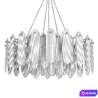 Luxury &amp; modern blurry crystal designer chandelier. code 3D Model Vray