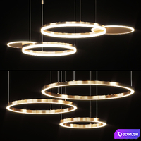 Series of LED ring light combinations 3D Model Corona