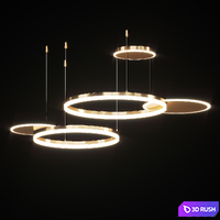 Series of LED ring light combinations 3D Model Corona