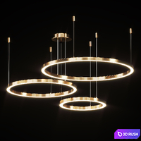 Series of LED ring light combinations 3D Model Corona