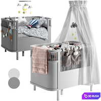 Sebra Baby Cat Bed 3D Model Vray, Corona