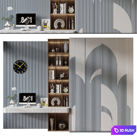 Furniture composition 753 3D Model Vray