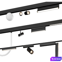 Ambrella light Track System magnetic 3D Model Vray