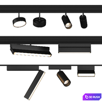Ambrella light Track System magnetic 3D Model Vray