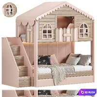 Tree house bunk bed 3D Model Corona