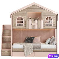 Tree house bunk bed 3D Model Corona