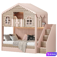 Tree house bunk bed 3D Model Corona