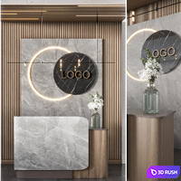 RECEPTION DESK NO19 3D Model Vray, Corona